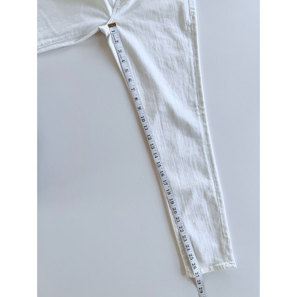 NWT FLAWED FRAME Le Skinny de Jeanne Mid-Rise Crop Jeans in White Size 30 - Picture 14 of 15